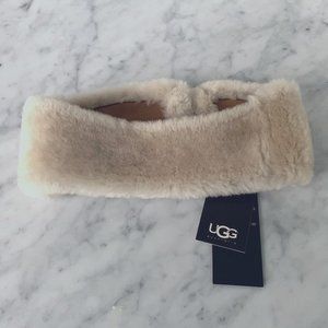 UGG Reversible Leather & Shearling Headband